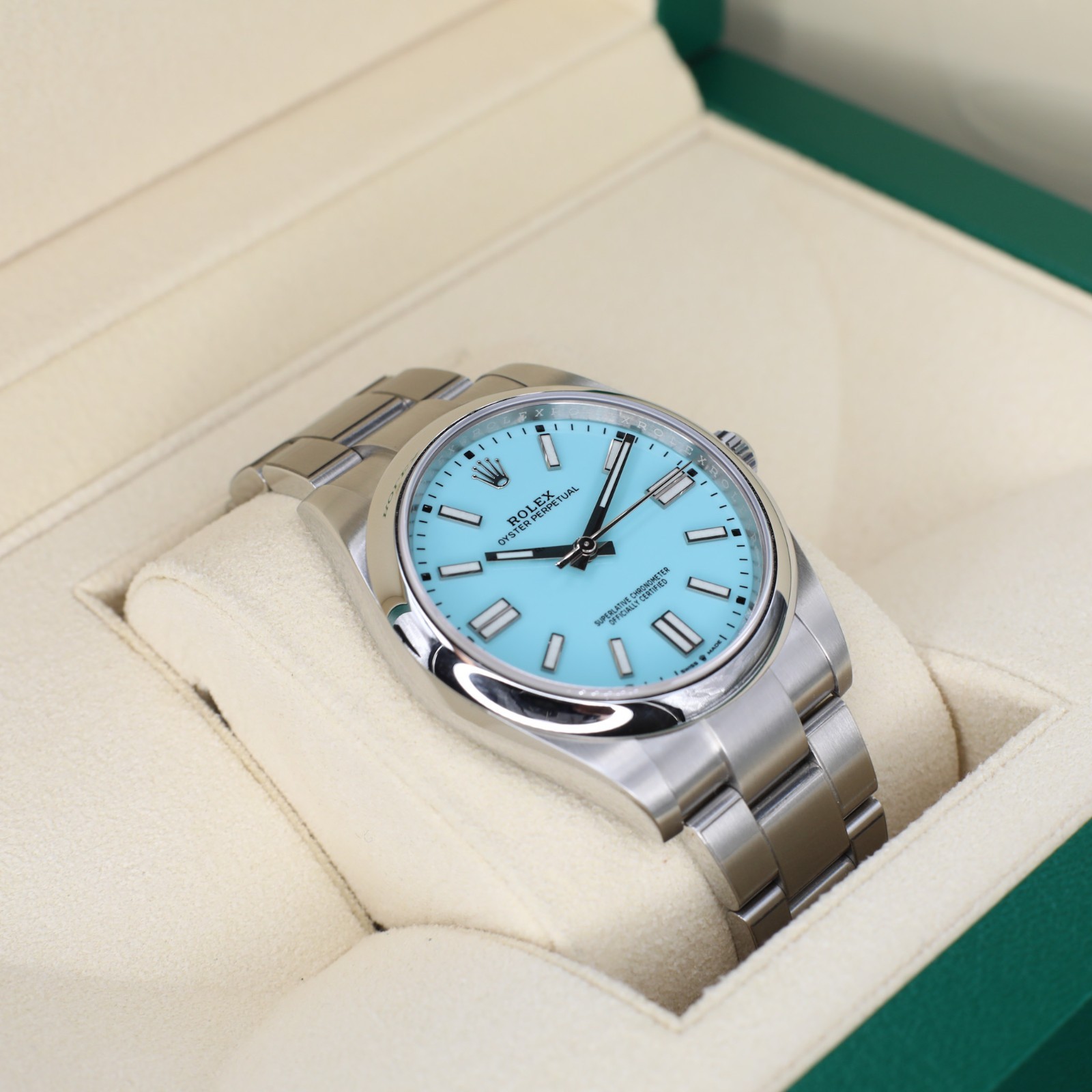 Rolex Oyster Perpetual 41 Tiffany Dial 2021 Complete – 124300