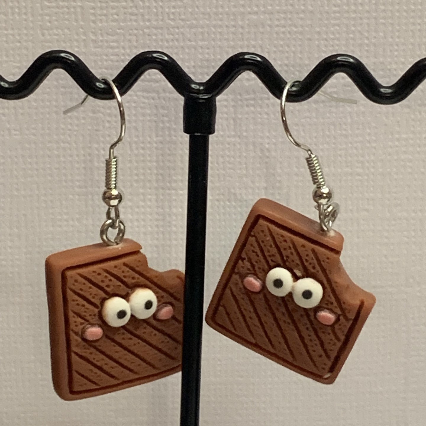 Chocolate Earring, Funny Food, Gift Idea, Food Jewelry, Candy Earrings