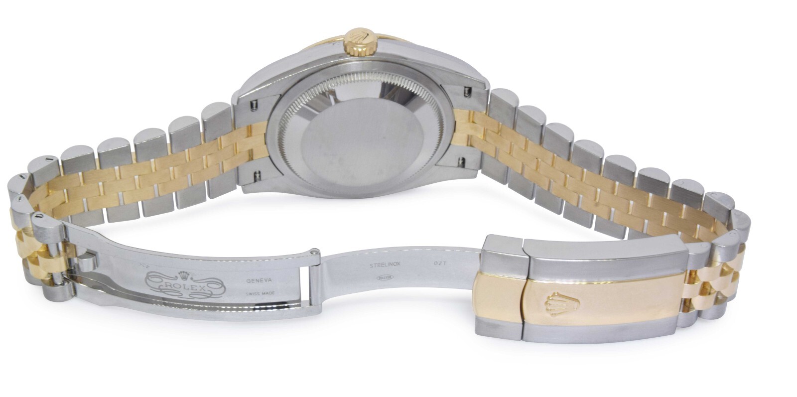 NOS Rolex Datejust 36 Yellow Gold/Steel Golden Fluted Motif Watch B/P ’24 126233