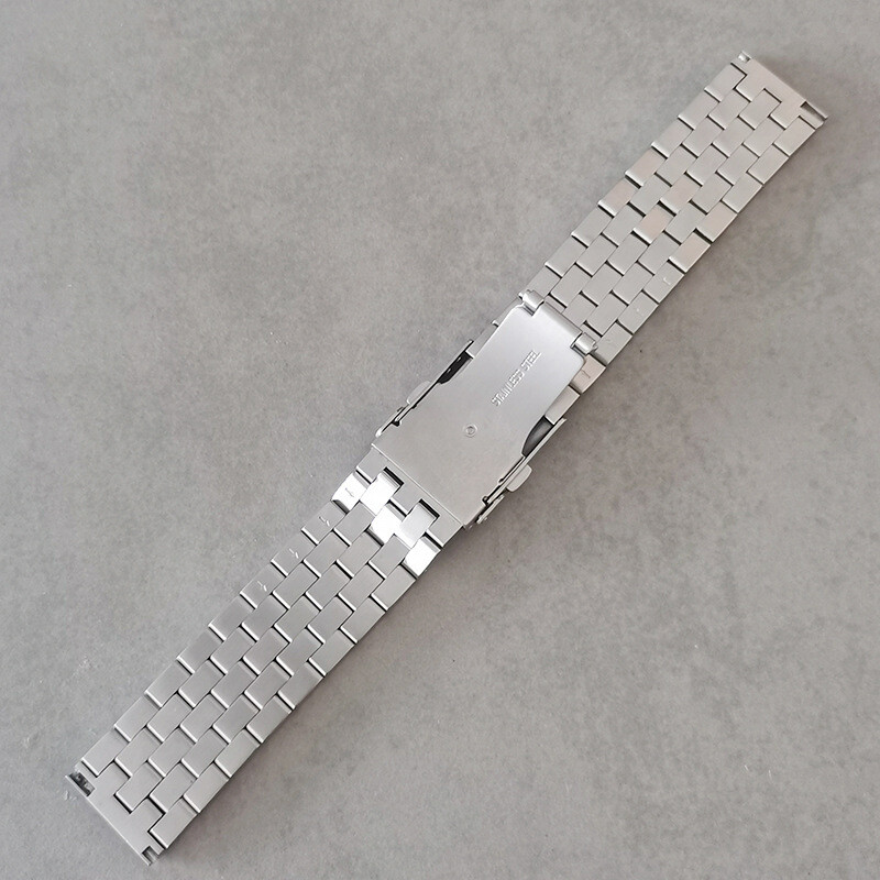 Men’s 18 20 22 24 26mm Heavy Brushed Bracelet Stainless Steel Watch Band Strap