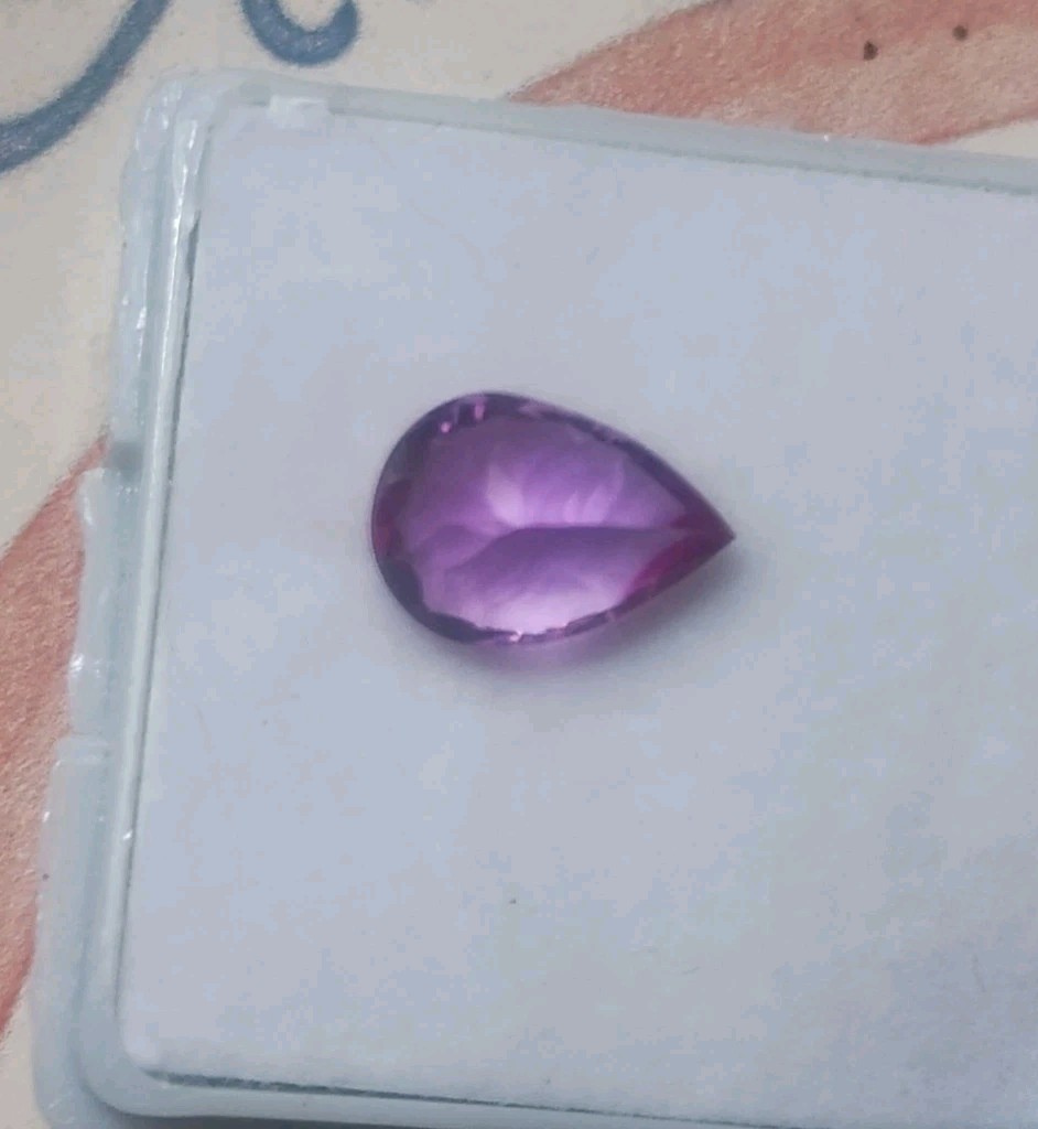 2.35 Ct Boysenberry Sapphire Pear Cut AGSL Certified Loose 9.3×6.3×5.1mm