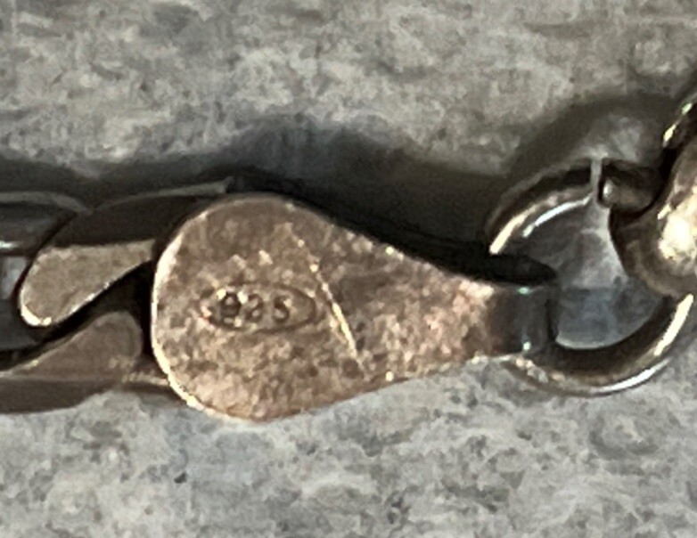 6.7Gram, 7” STERLING SILVER SOLID LINK FIGARO BRACELET