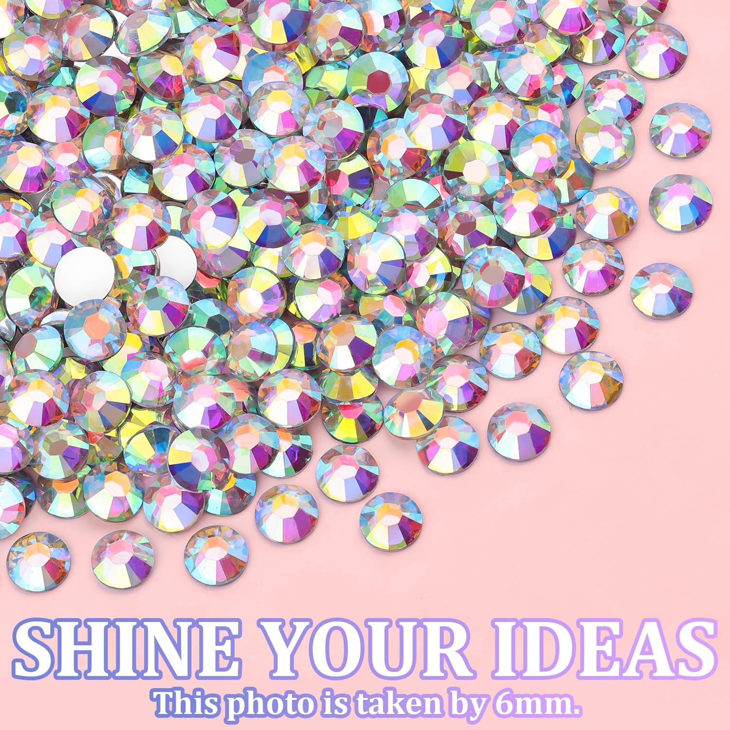 25000pcs Resin Rhinestones Flatback Non Hotfix AB Crystals 2-6mm Mixed Craft
