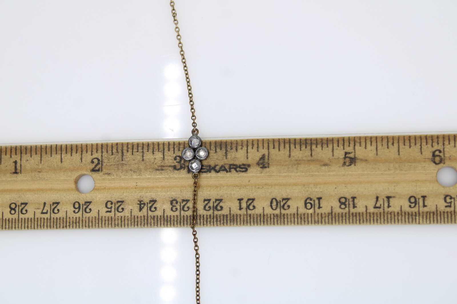 Frieda Rothman Sterling Silver Signature Four Point Station Necklace 8.8 Grams