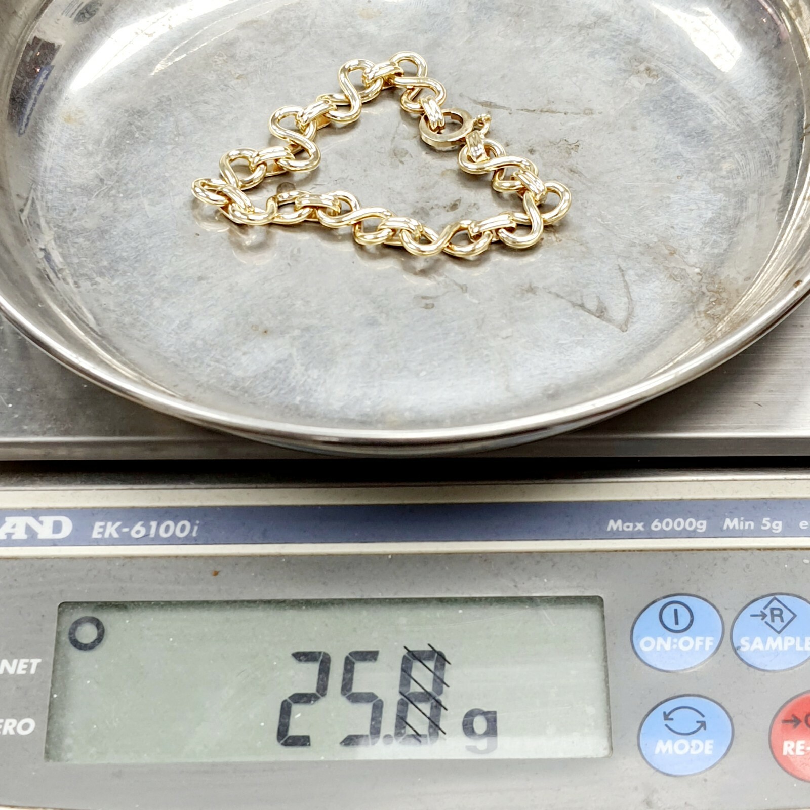9ct Gold Fancy Bracelet Solid UK Hallmarked 8 Inches 25.8g