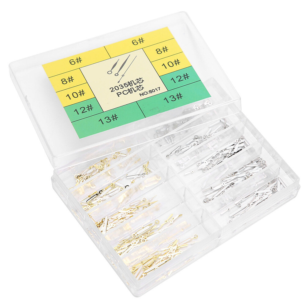 250Pcs Mixed Hour Minute Second Watch Hands Watchmakers Repair Spares Parts Tool