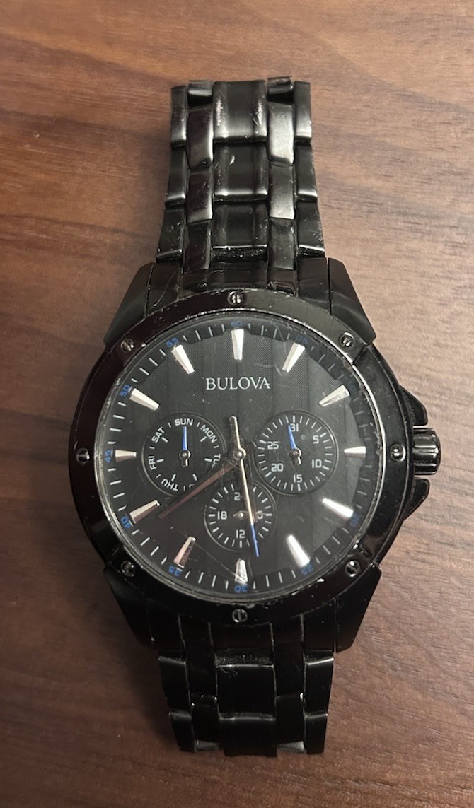 Bulova Classic Quartz Black IP Stainless Steel Men’s Watch 98C121