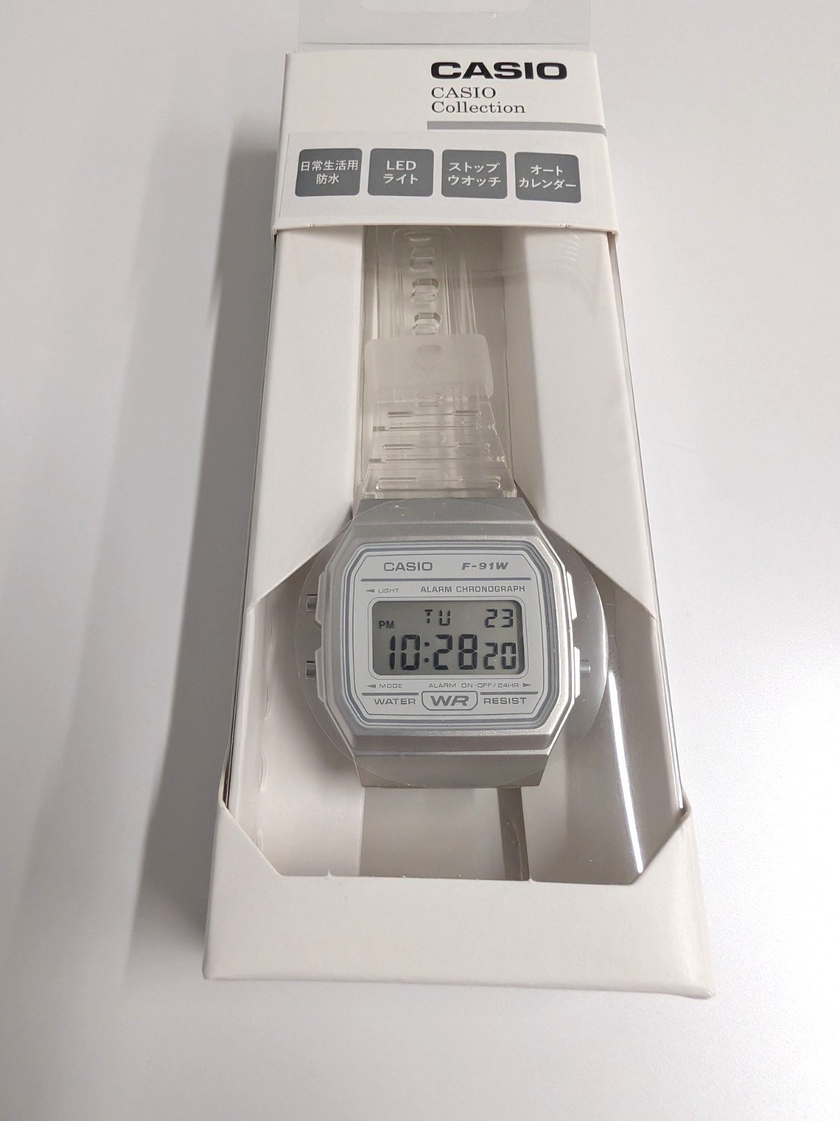 CASIO F-91WS-7JH Digital Watch White Resin Band Classic Style New Japan Limited