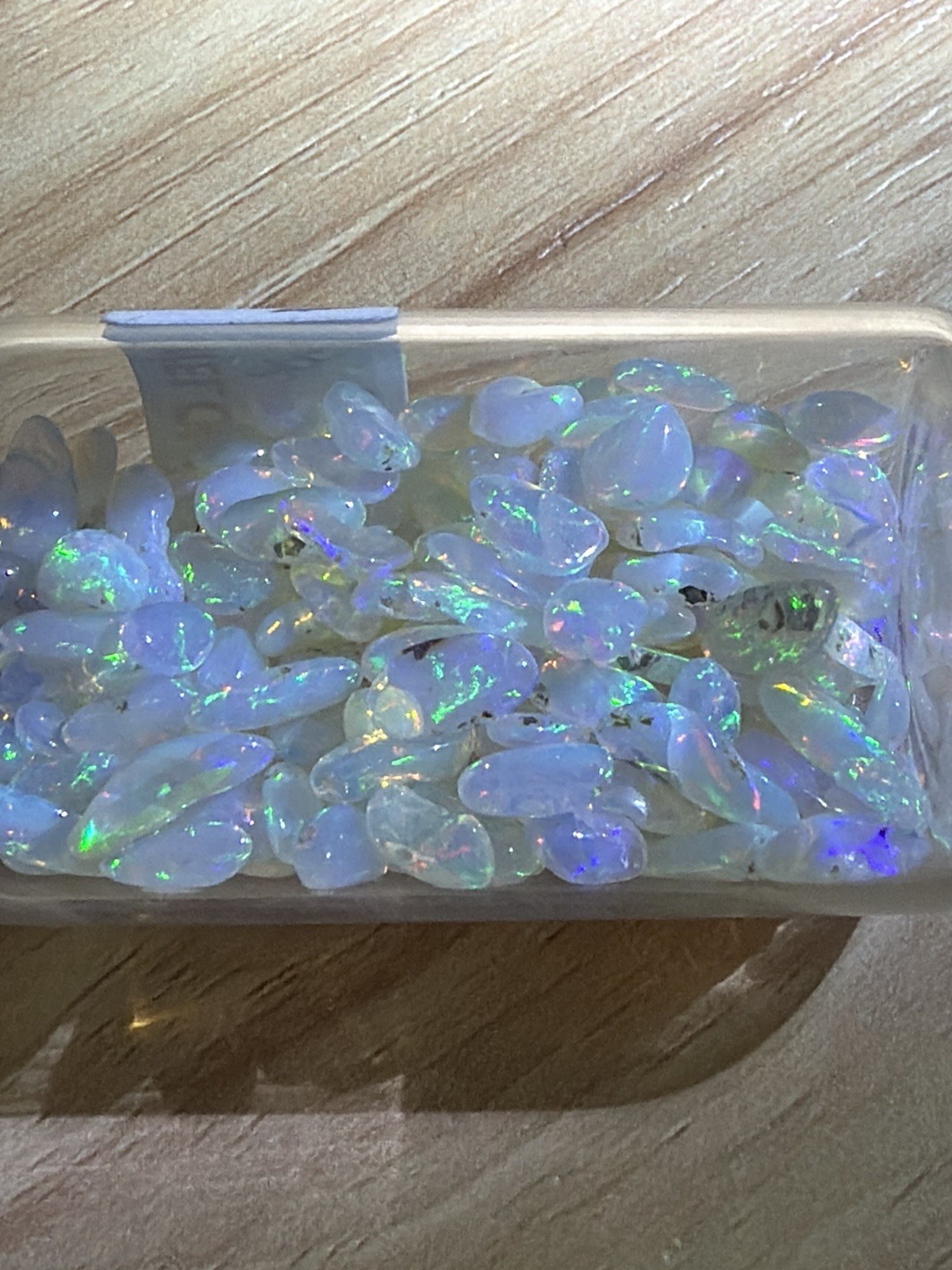 50 Carat Lot Natural Ethiopian Welo Opal Chips – Vibrant Multicolor Fire Play –