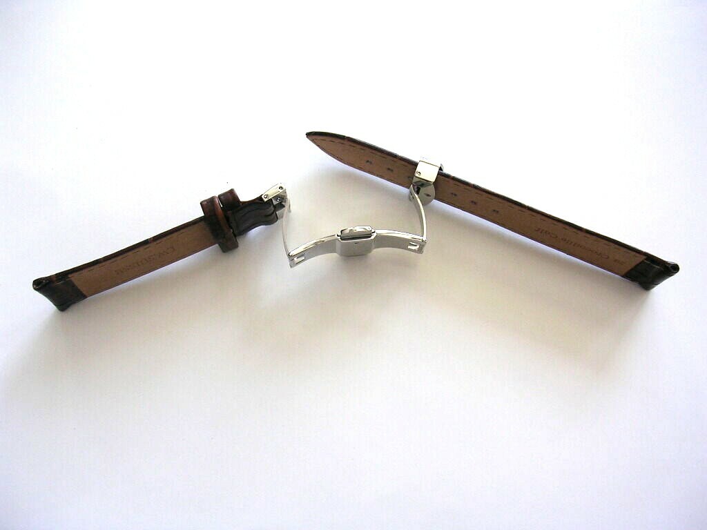 18mm Deploy Buckle Push Button Release Butterfly Clasp 316L SS IW SUISSE US ship