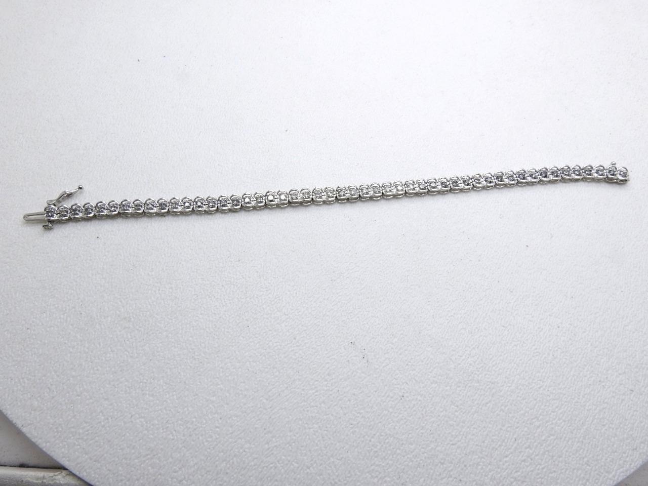 1.00 Carat Diamond Tennis Bracelet 10K White Gold 7″ inches long 6.5 Grams