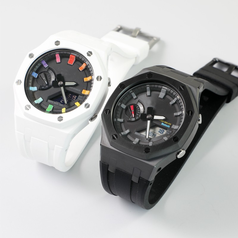 Luxury ceramics Modification kit Case For Casioak GA2100/GA2110 Rubber Strap Set