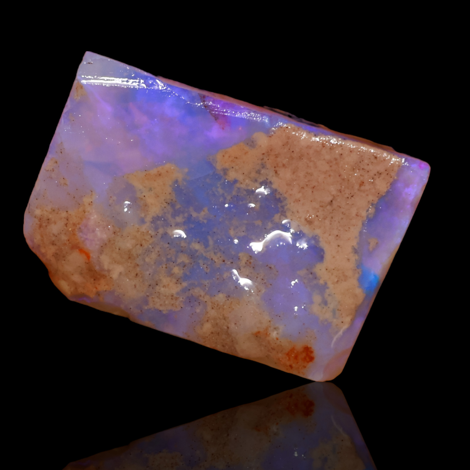 13.90 Cts Natural Fire Opal Rough Semiprecious Earrings Making 21x14x5 mm