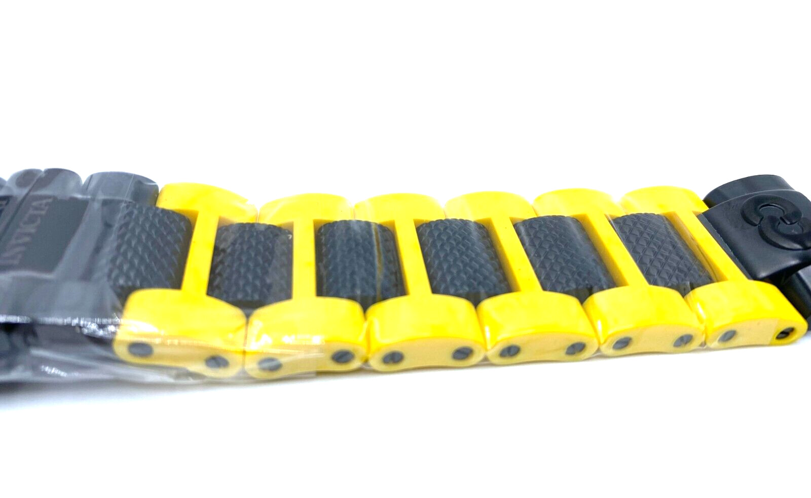 Authentic Invicta Corduba 6681 Yellow Polyurethane & Black Plated Watch Band