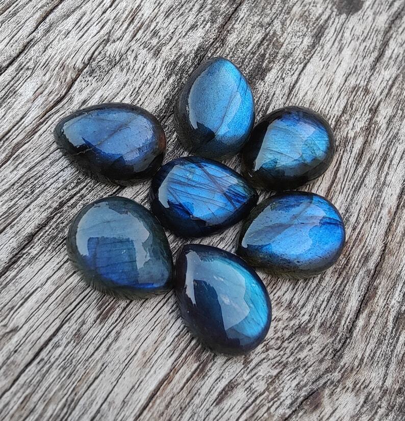 AAA Quality Natural Labradorite Pear Shape Cabochon Gemstone 3x5mm – 12x16mm