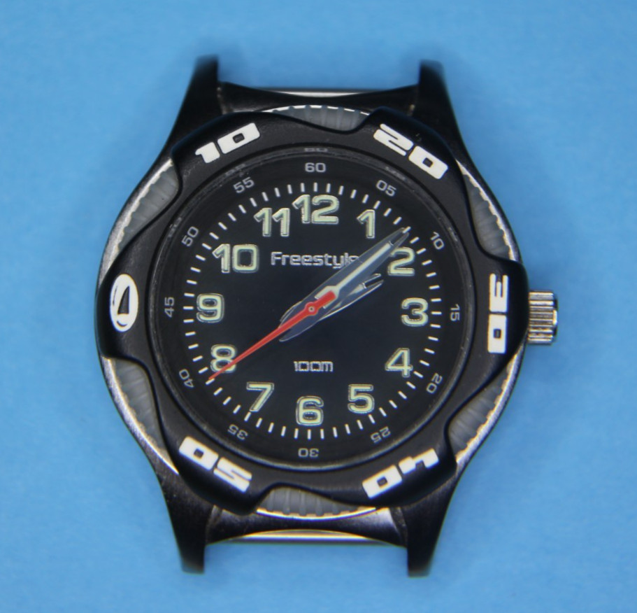 NICE Shark Freestyle 308 Diver Style 100M Metal Case Analog Watch Rotating Bezel