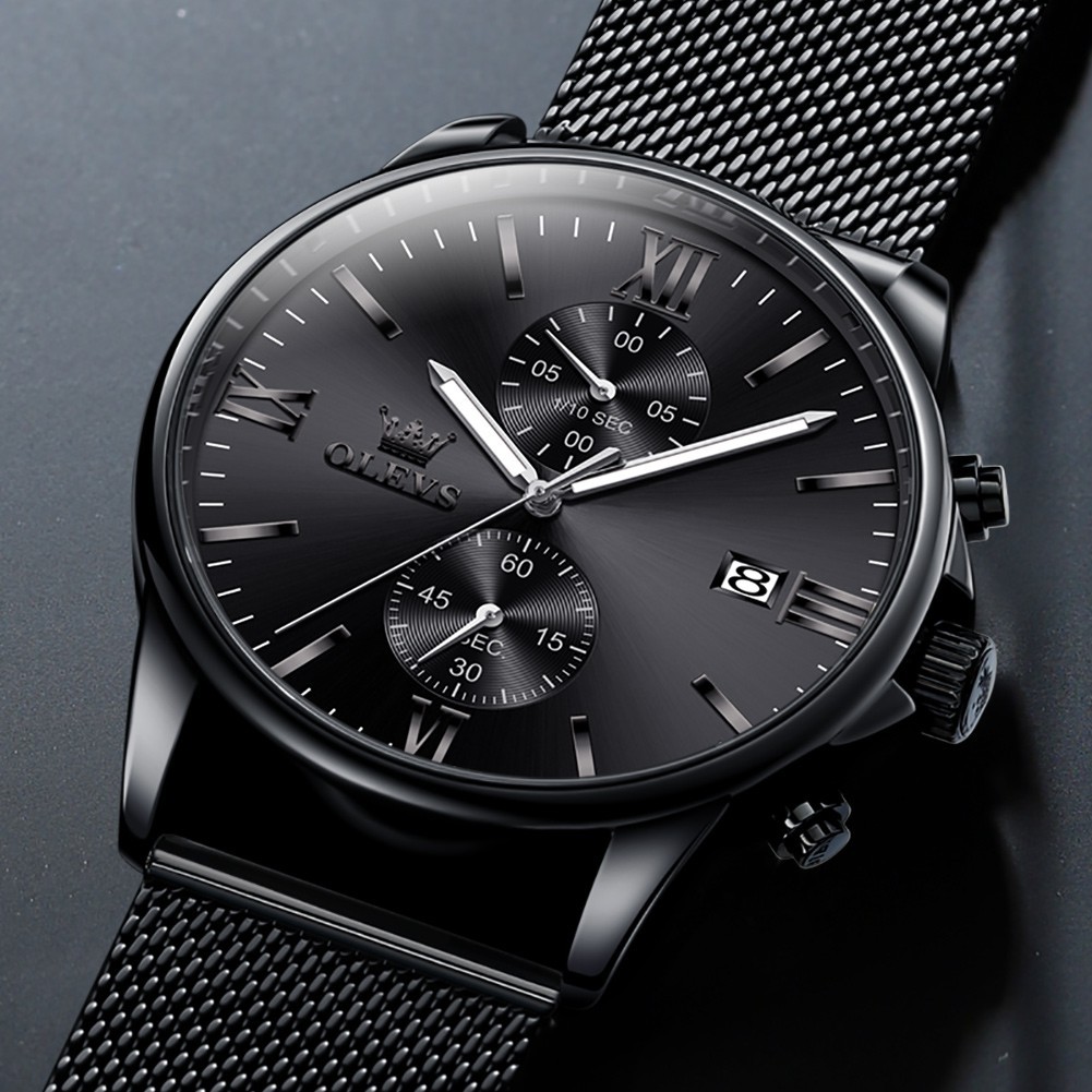 OLEVS 2886 Luminous Multifunctional Male Popular Steel Classic Quartz Watch