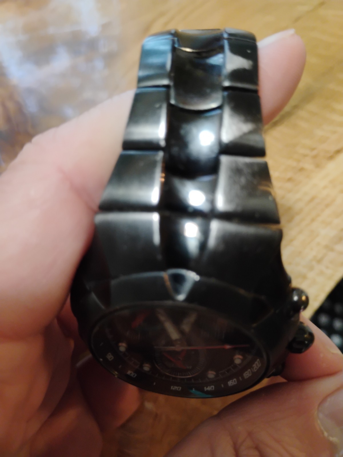 Seiko Chronograph Watch 100m Alarm Watch Sna765 Men’s 7t62-0gm0 Untested
