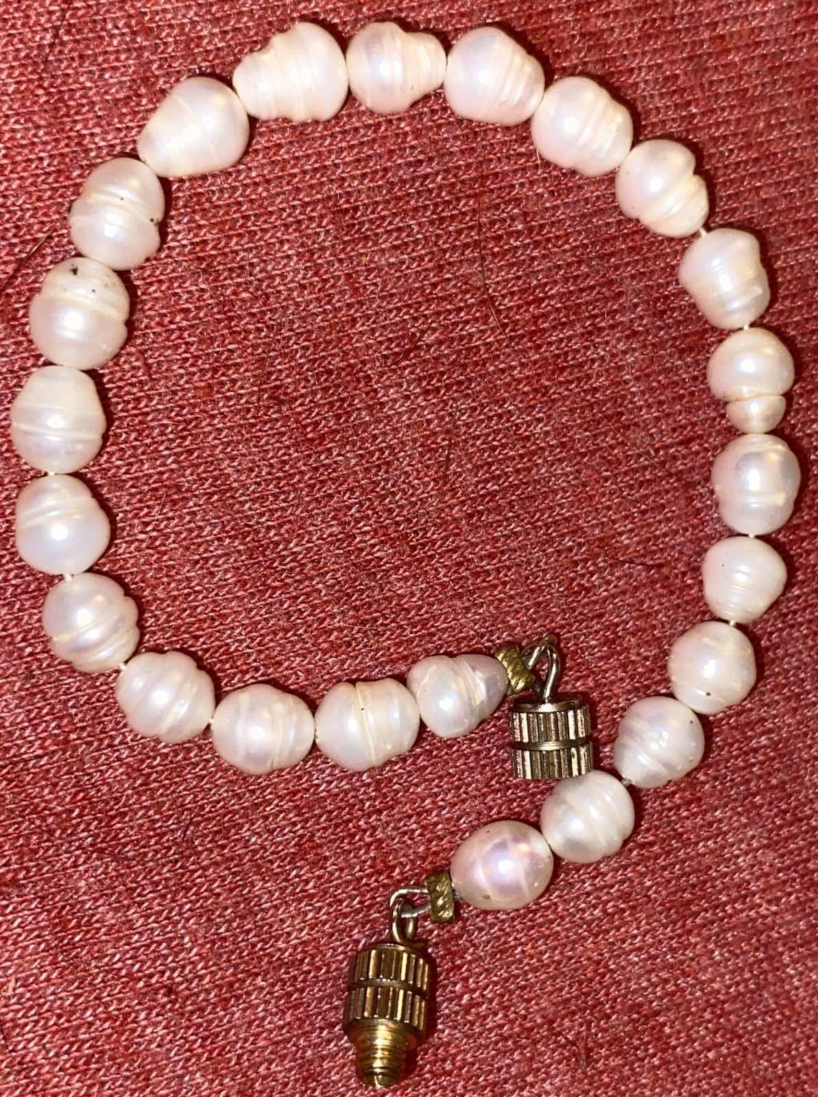 Real White pearl bracelet Approx 6in