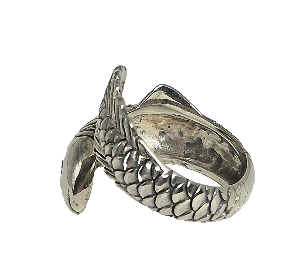 Bali Legacy Sterling Silver Koi Fish Ring Size 7 (6.10 g)