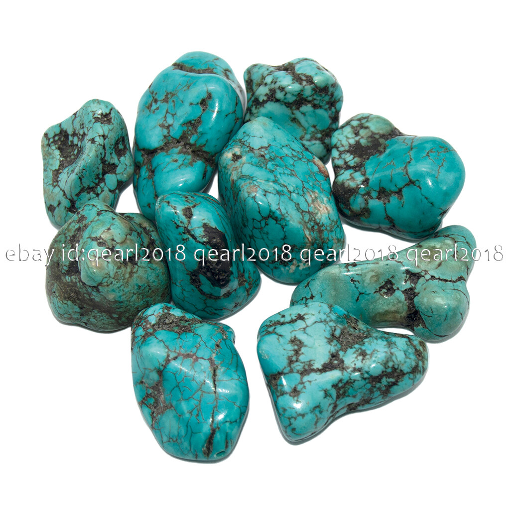 10 Pcs Natural Turquoise 18-30mm Irregular Freeform Nuggets Gems Loose Beads