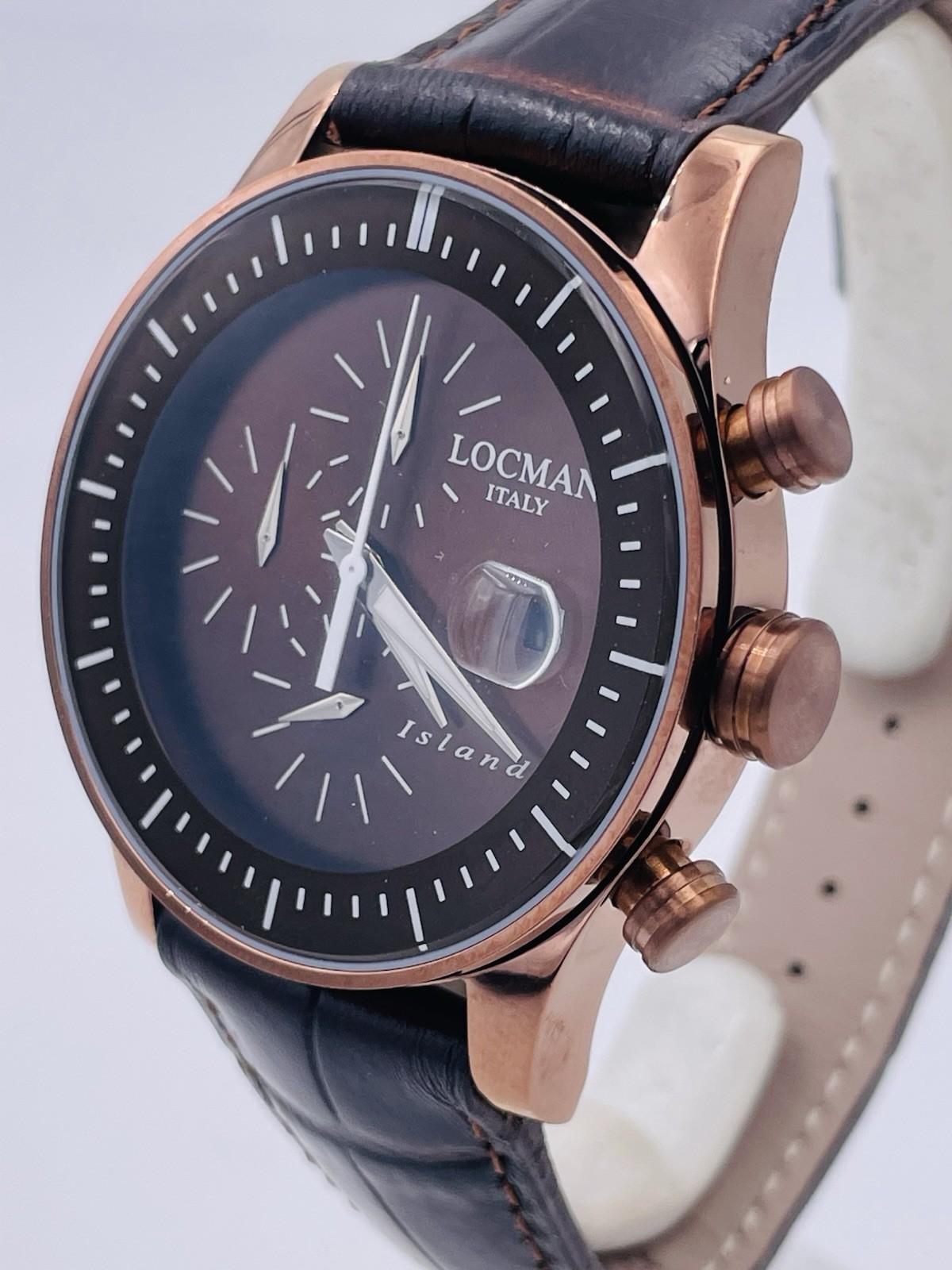 Locman Island Chrono Rubber/Titanium 40mm Watch 620BBNIPL/375 Hot Discount New