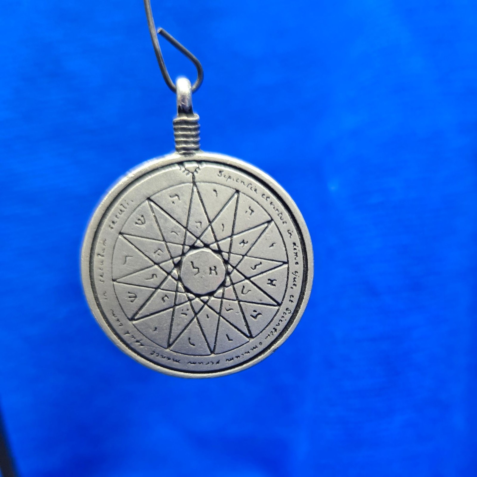 PEPI PEWTER Occult Talisman Pendant Star Seal of Solomon Amulet Metal Used
