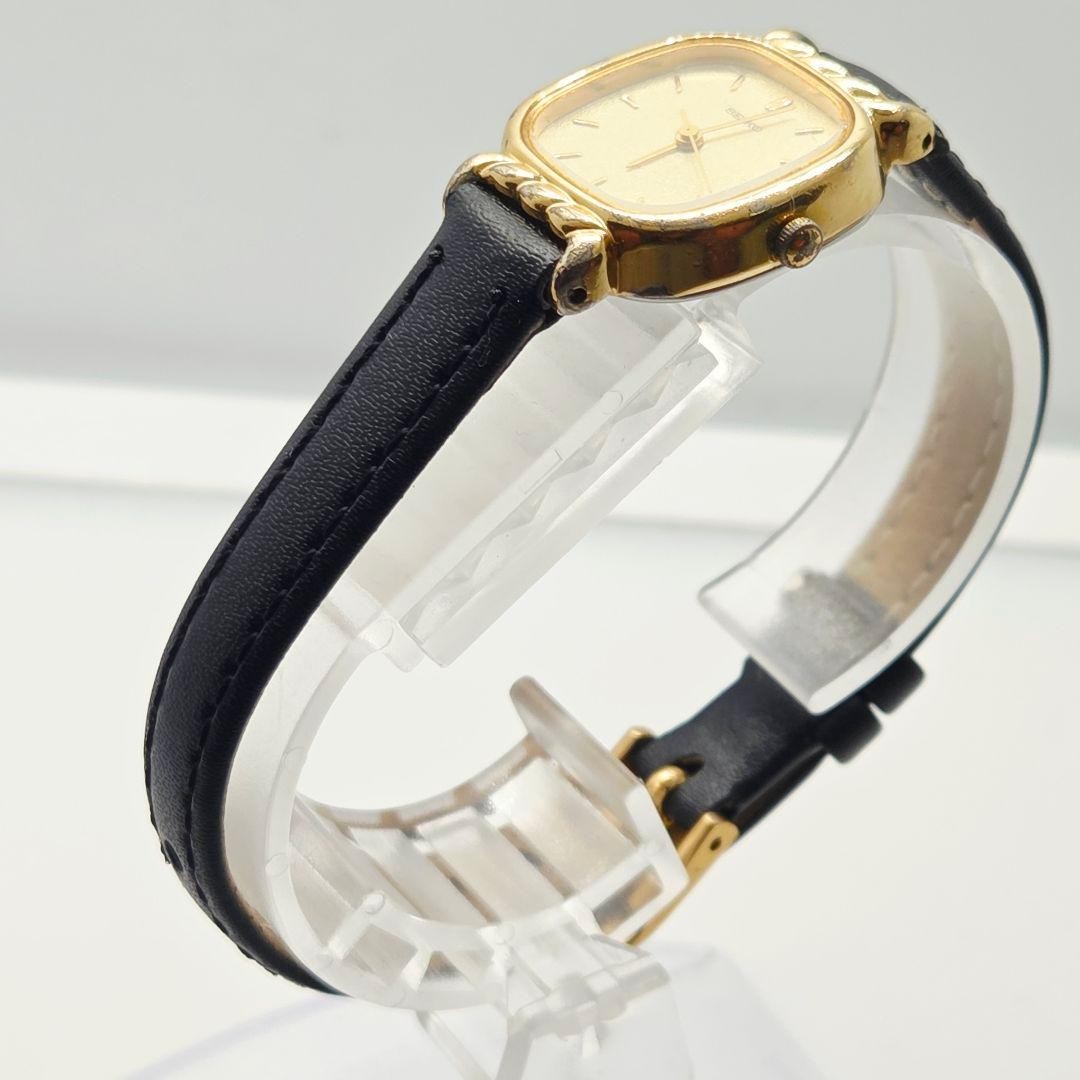 SEIKO 2P21-5340 Gold Oval Case, New Strap, New Battery