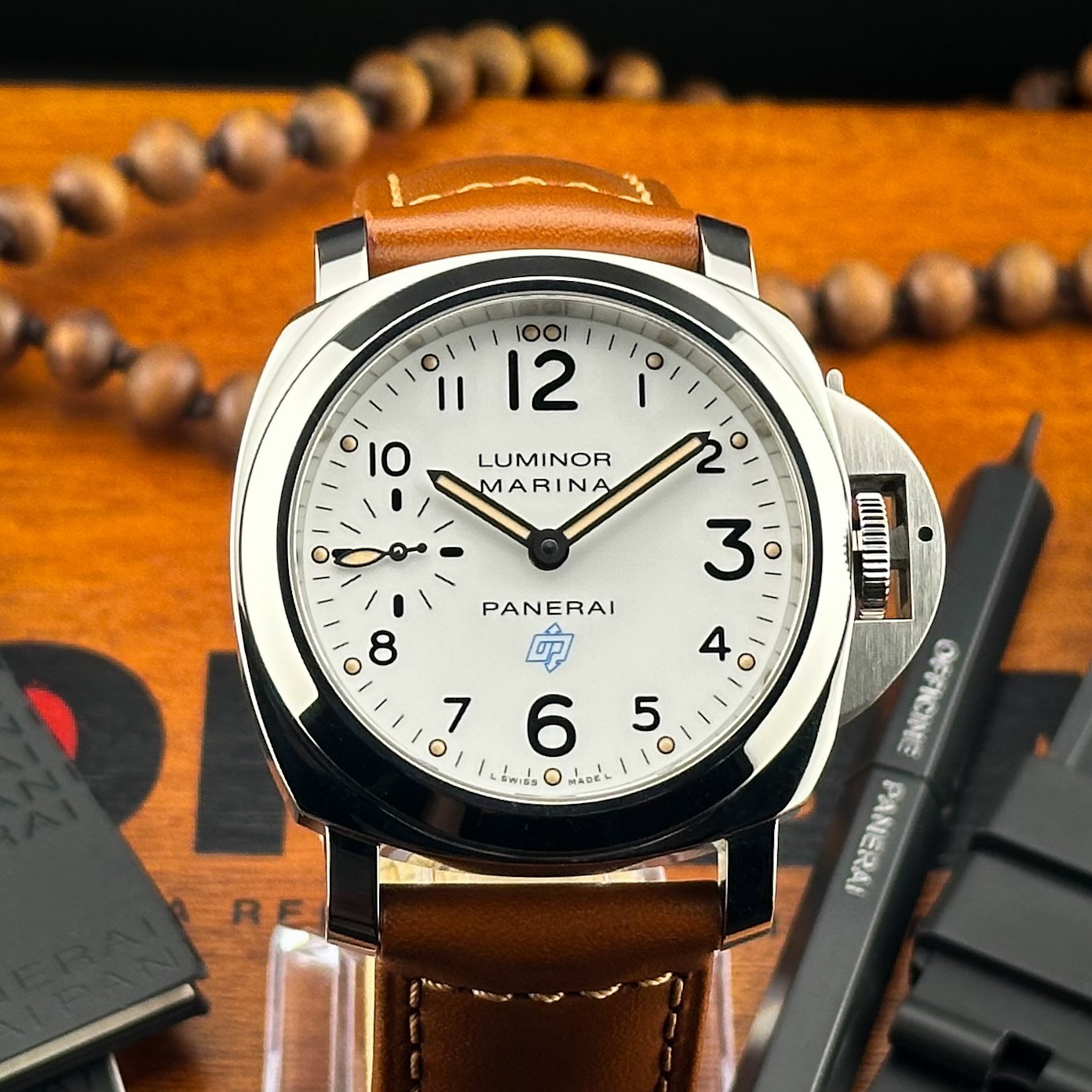 Panerai Luminor Marina Logo PAM00660 660 44mm White Dial 2 Straps 2019 Full Set