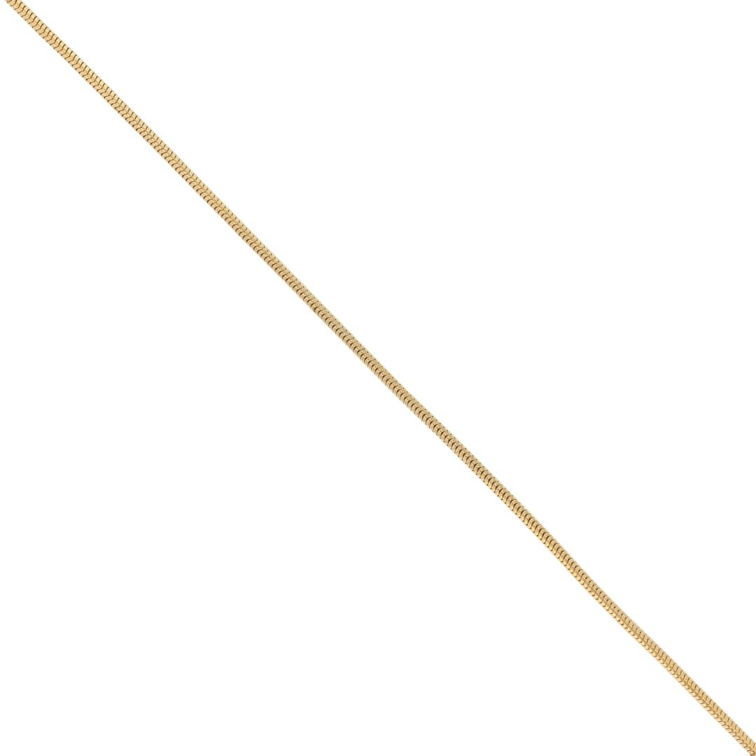 1.3mm Snake Link Chain 18″ Necklace 14k Yellow Gold 4.77 Grams