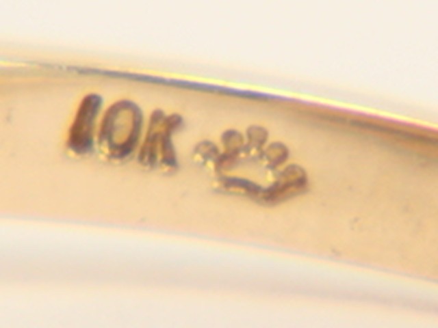 10K Yellow Gold Natural Chrysoberyl and Natural Diamond Ring Size 7.25