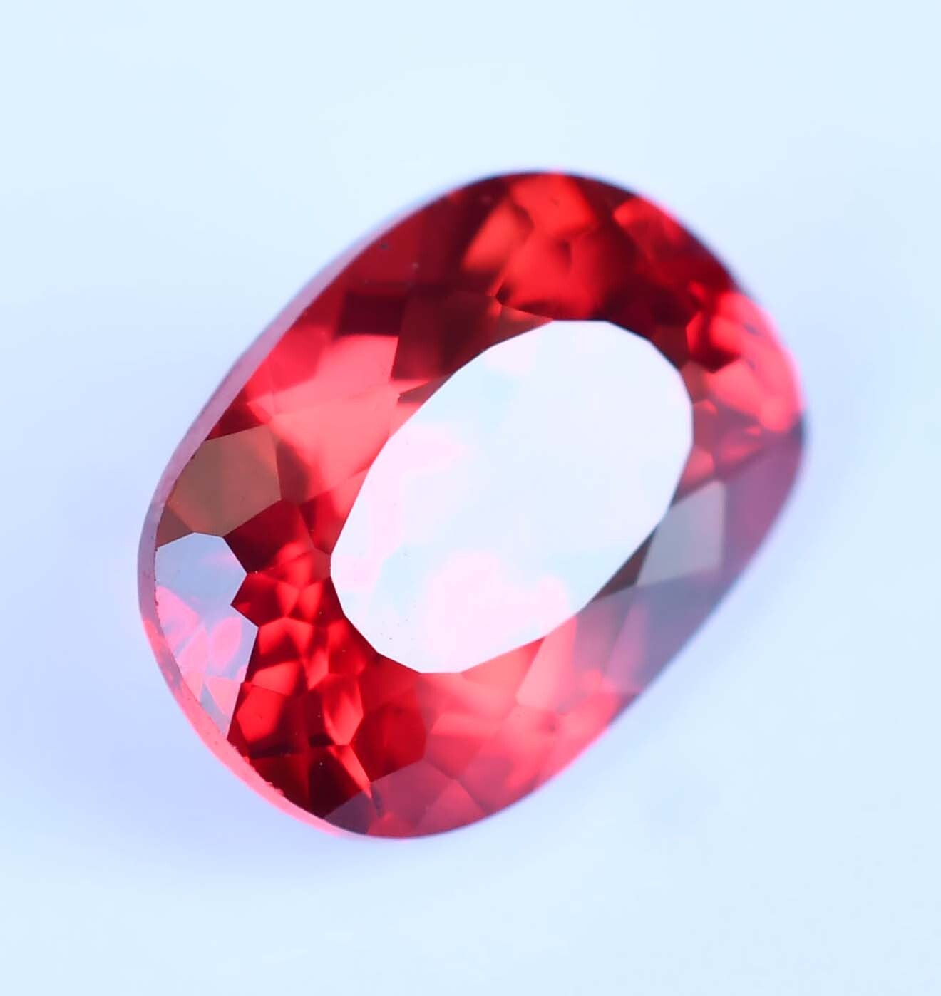 Natural Reddish Orange Spessartite Garnet 3.85 Ct Cushion Loose Gemstone