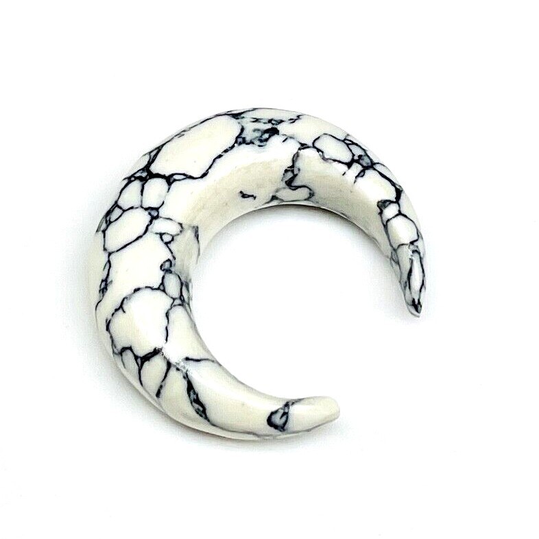 Howlite Septum Pinchers, Handmade size 12g(2mm) to 5/8” & Custom Available