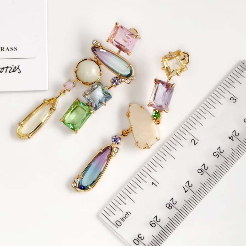 Other Stories Crystal Statement Drop Earrings Chic Women Party Vacation Jewelry