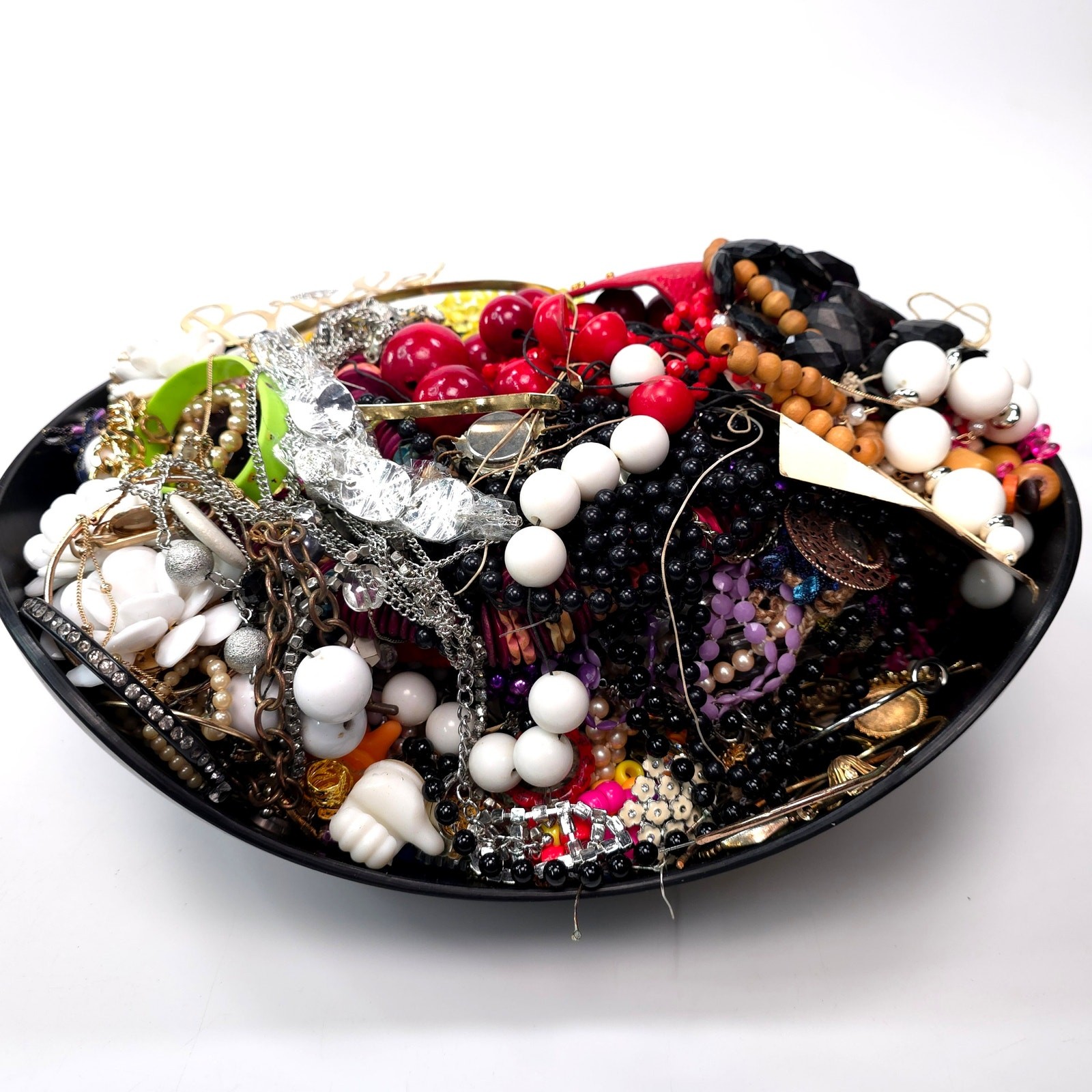 10 lb Vintage to Now Mixed Jewelry Lot Costume Craft Repair Junk Resale J45