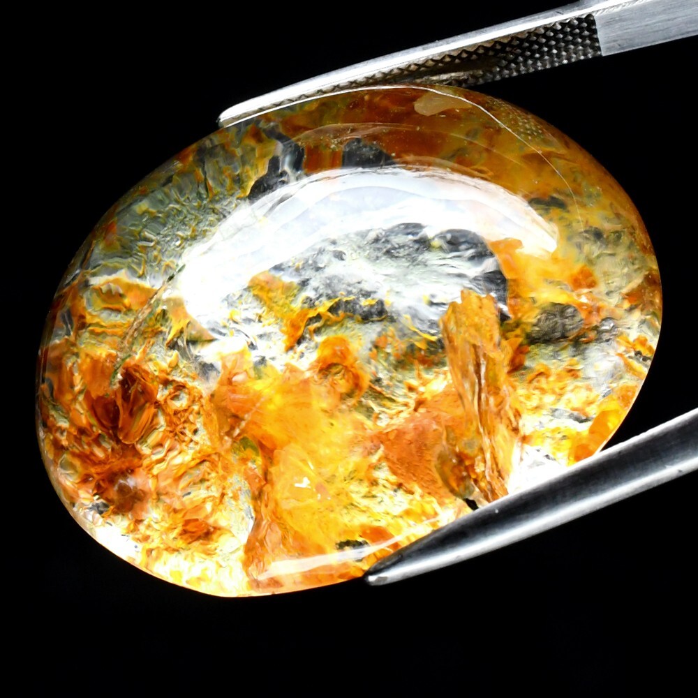 💎 74.70ct Oval Cabochon Natural White Quartz Inclusions – Amazing, Myanmar Gem