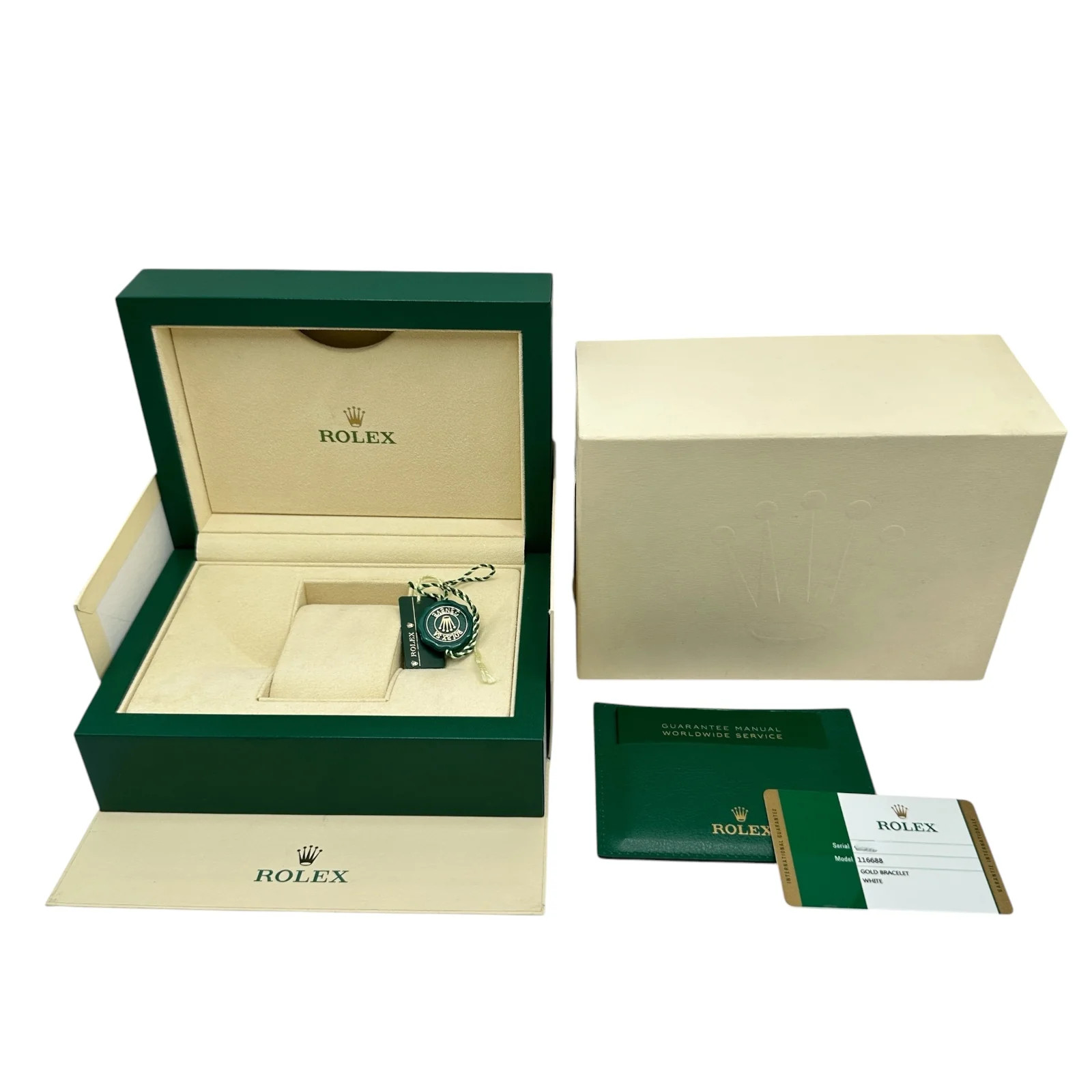 ROLEX 2 116688 44mm Gold White Dial Automatic Watch OKW1674