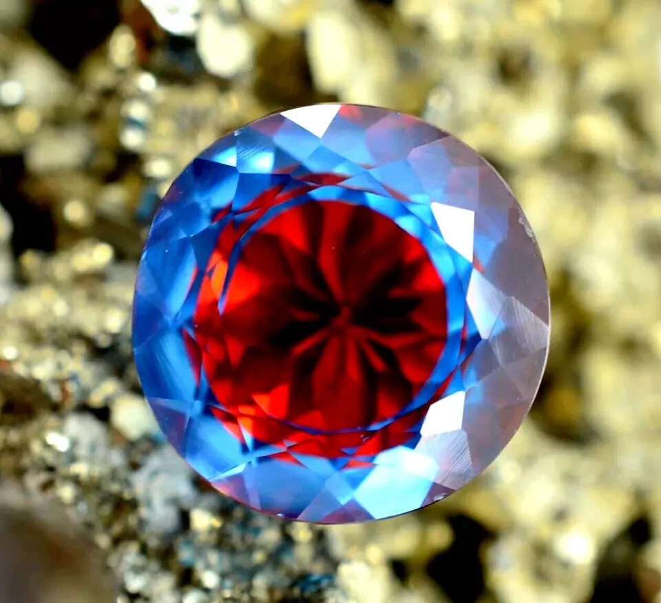 19.4 CT Natural Bi-Color Pitambari Sapphire Round Certified Gemstone 13×13 mm