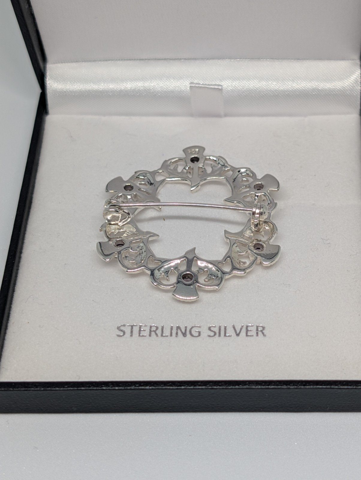 Alexander Castle Sterling Silver Thistle Brooch Pin Hallmarked In Box