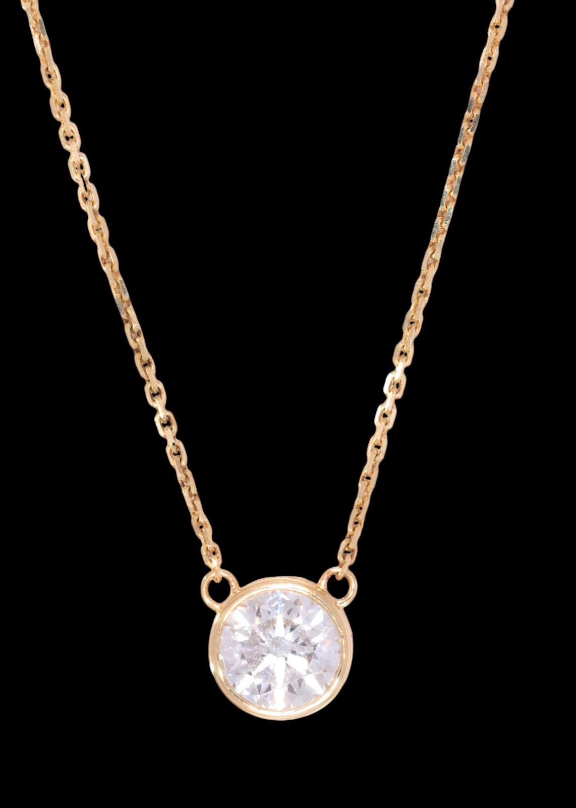 0.50 Ct To 2.00 Ct Moissanite Stone Pendant With 18″ Chain in 925 Silver Women