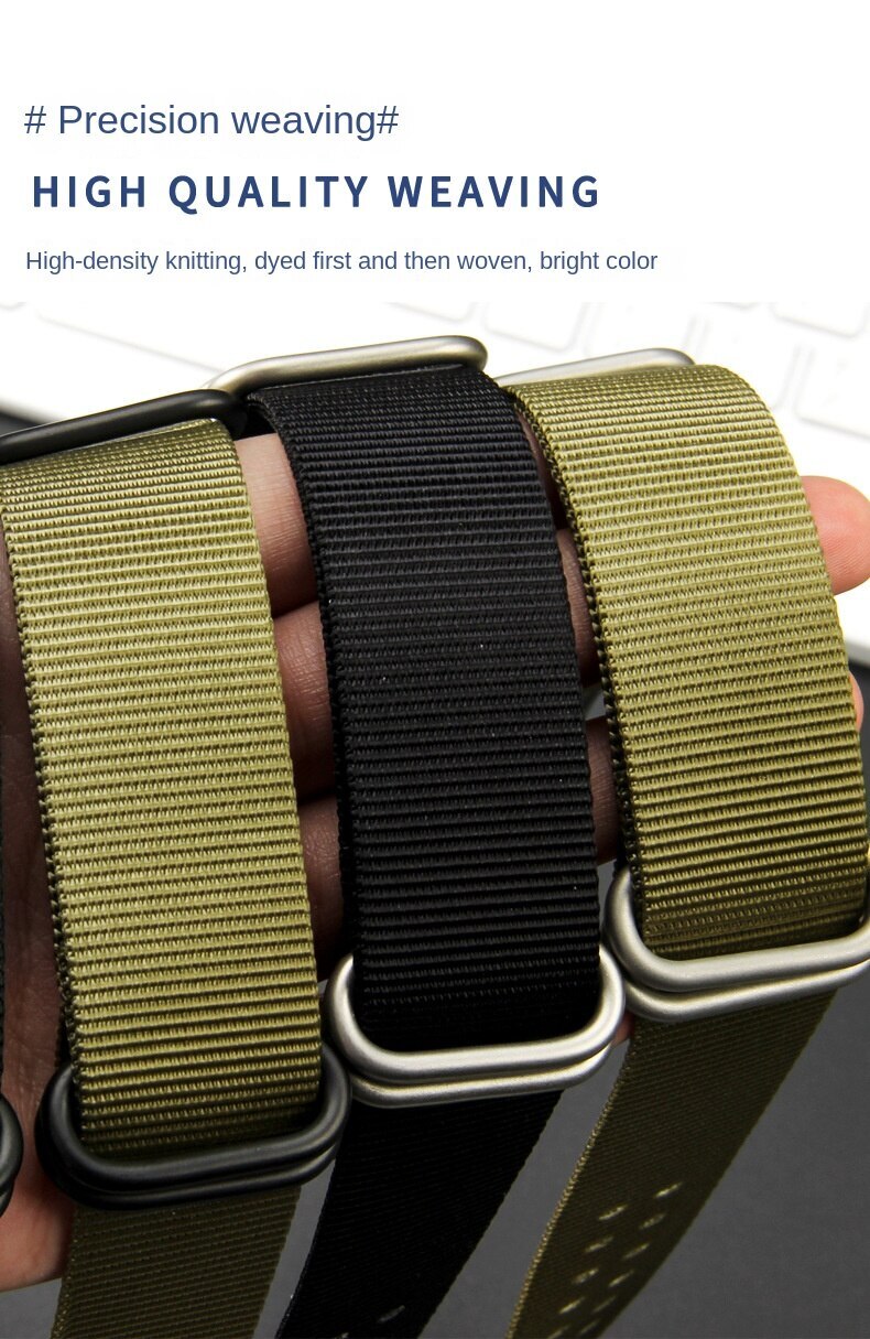 High Quality Nylon Canvas Watch Band Straps Mens Military 22/23mm for Luminox