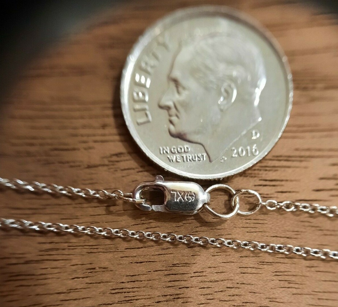 17.5″ 14K White Gold 1.0mm Rolo Chain Necklace – 1.604 grams Excellent Condition