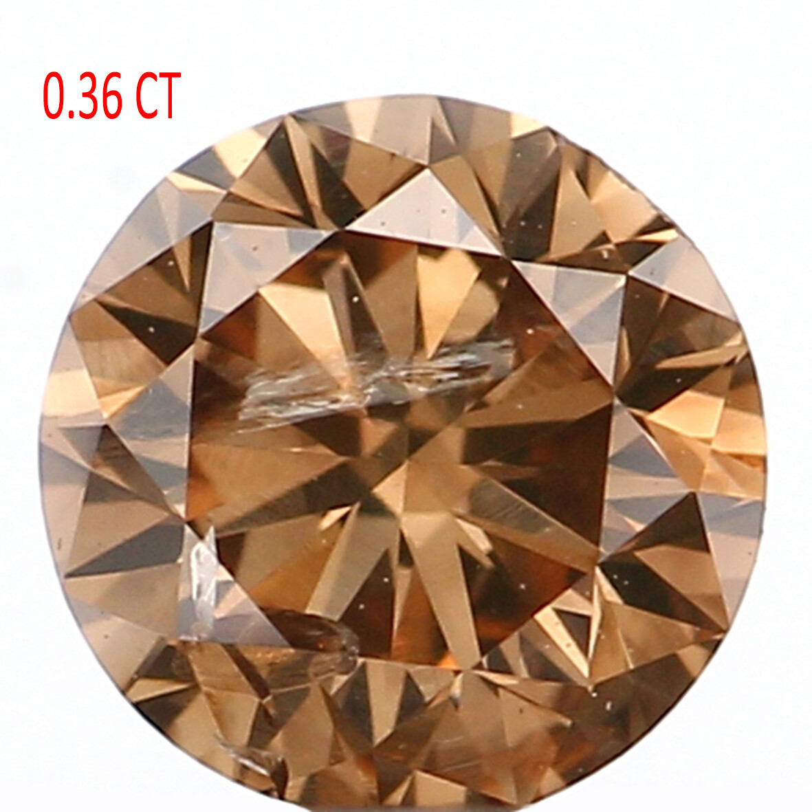 0.36 CT Natural Loose Round Shape Diamond 4.55 MM Brown Color Diamond NQ1080