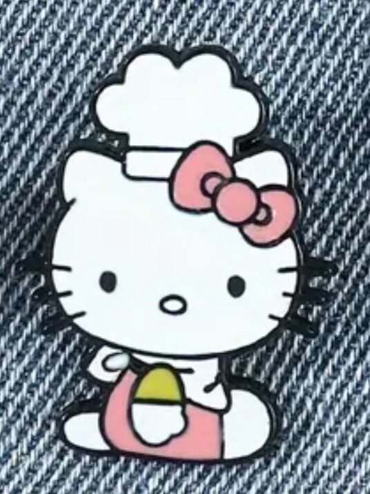 Hello Kitty Chef, Enamel, Alloy, Pin, Brooch.