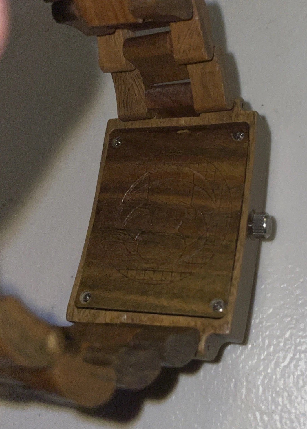Tank Watch-Wood Quartz(EARTH BRAND), Date Window, Never worn Works W-30