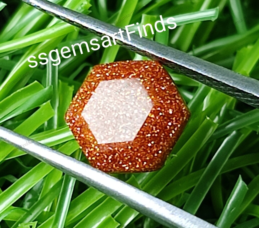 Natural gold Sandstone Faceted hexagon Shape Loose Gemstone For Making Jewelry