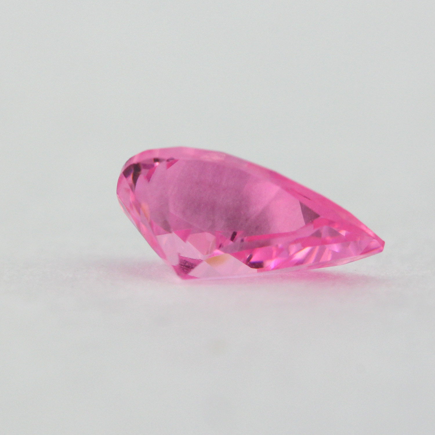 Loose Pear Shape Pink Sapphire CZ Stone Single Cubic Zirconia October Birthstone