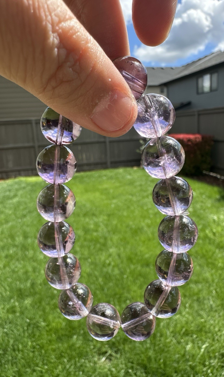 13.7mm Genuine Amethyst Bracelet
