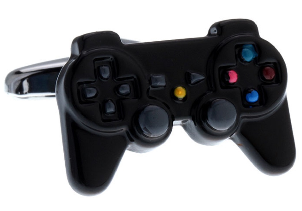 Video Game Controller Computer Pair Cufflinks Wedding Gift Box & Polishing Cloth