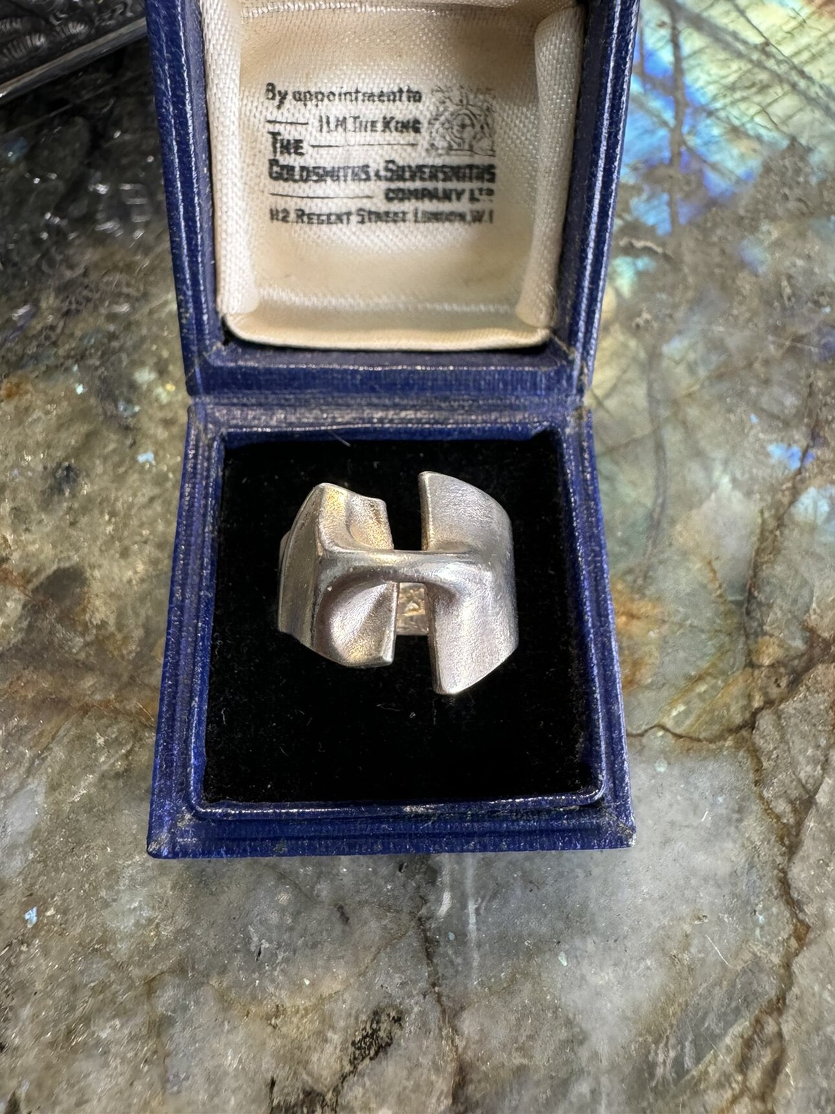 Whole body s925 silver ring male and female elephant iceberg sculpture design